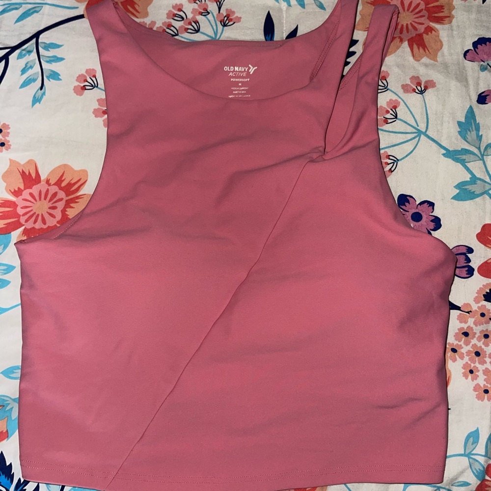 Old Navy Rose Pink Active Crop Tank